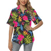 Bird Of Paradise Pattern Print Design BOP014 Women's Hawaiian Shirt