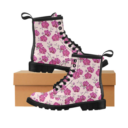 Orchid Purple Pattern Print Design OR04 Women's Boots