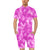 Tie Dye Pink Design Print Men's Romper