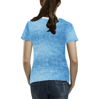 Swimming Pool Print Design LKS302 Women's  T-shirt