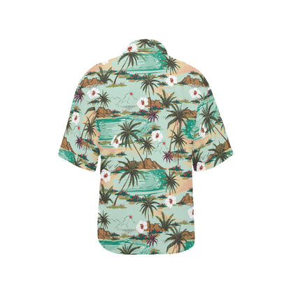 Pacific island Pattern Print Design A03 Women's Hawaiian Shirt
