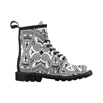 Samoan Pattern Print Design LKS302 Women's Boots
