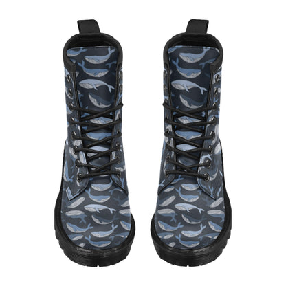 Whale Print Design LKS301 Women's Boots