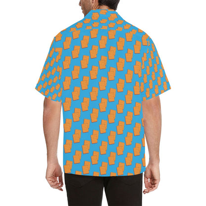 Waffle Print Design LKS304 Men's Hawaiian Shirt