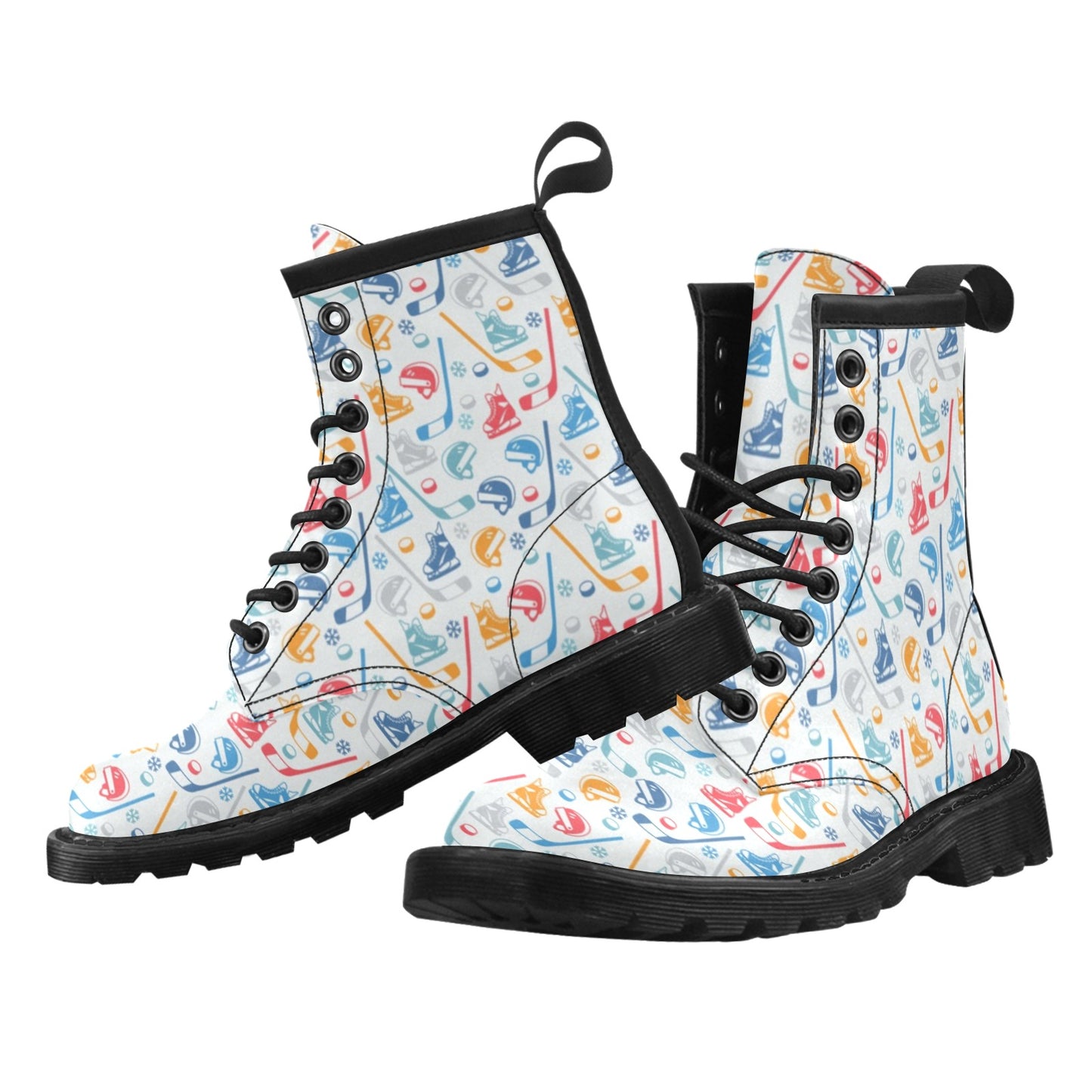Hockey Equipment Print Design LKS301 Women's Boots