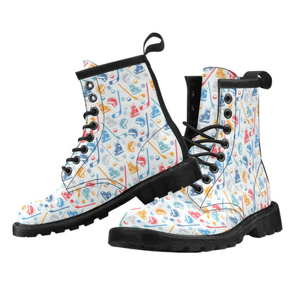 Hockey Equipment Print Design LKS301 Women's Boots