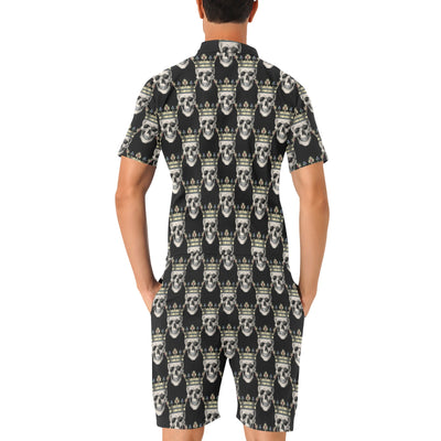 Skull King Print Design LKS3010 Men's Romper