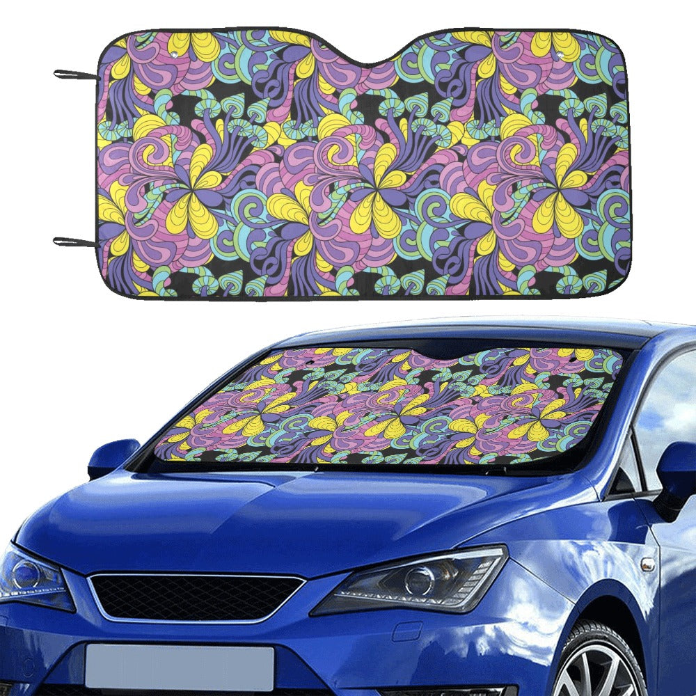 Trippy Print Design LKS305 Car front Windshield Sun Shade
