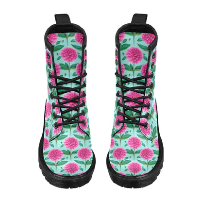 Dahlia Pattern Print Design DH08 Women's Boots