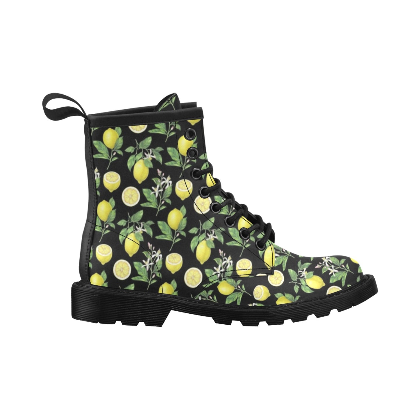 Lemon Pattern Print Design LM02 Women's Boots