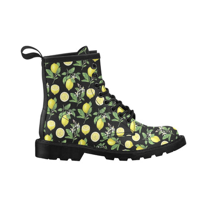 Lemon Pattern Print Design LM02 Women's Boots