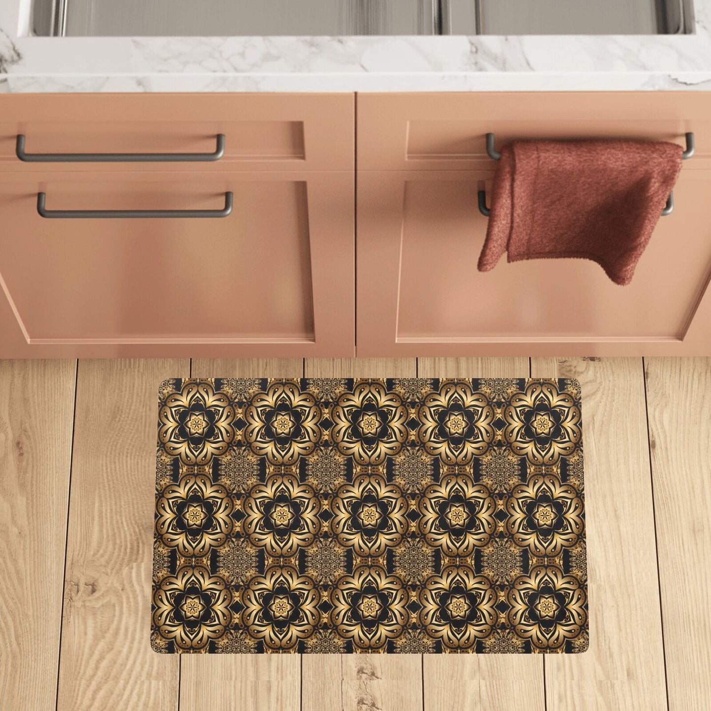 Celtic Pattern Print Design 07 Kitchen Mat