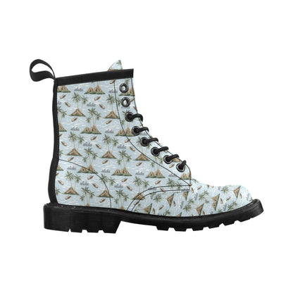 Aloha Hawaii island Design Themed Print Women's Boots
