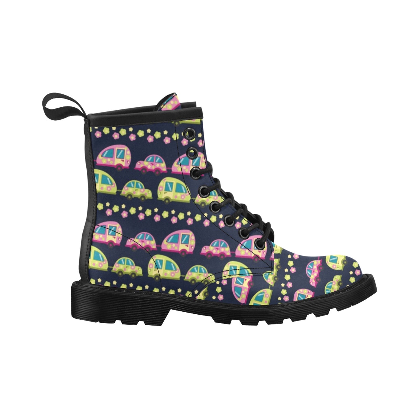 Camper Cute Camping Design No 3 Print Women's Boots