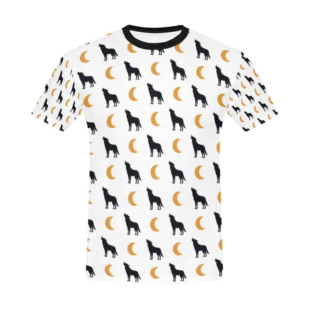 Wolf Moon Print Design LKS302 Men's All Over Print T-shirt