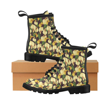 Lily Pattern Print Design LY013 Women's Boots
