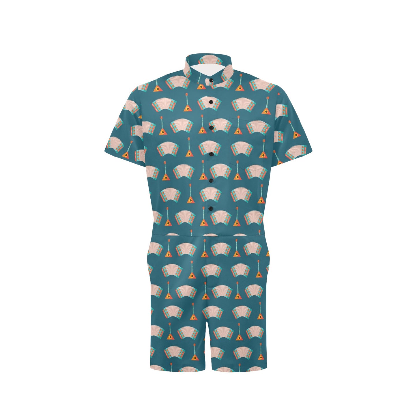 Accordion Print Design LKS402 Men's Romper