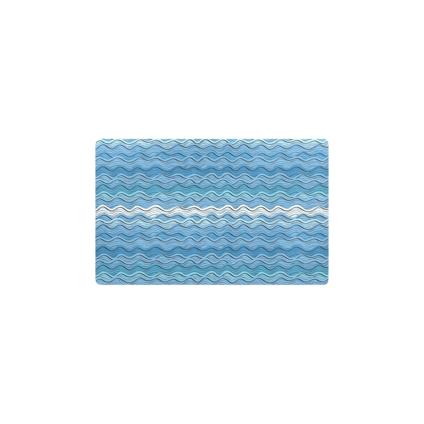 Wave Print Design LKS301 Kitchen Mat