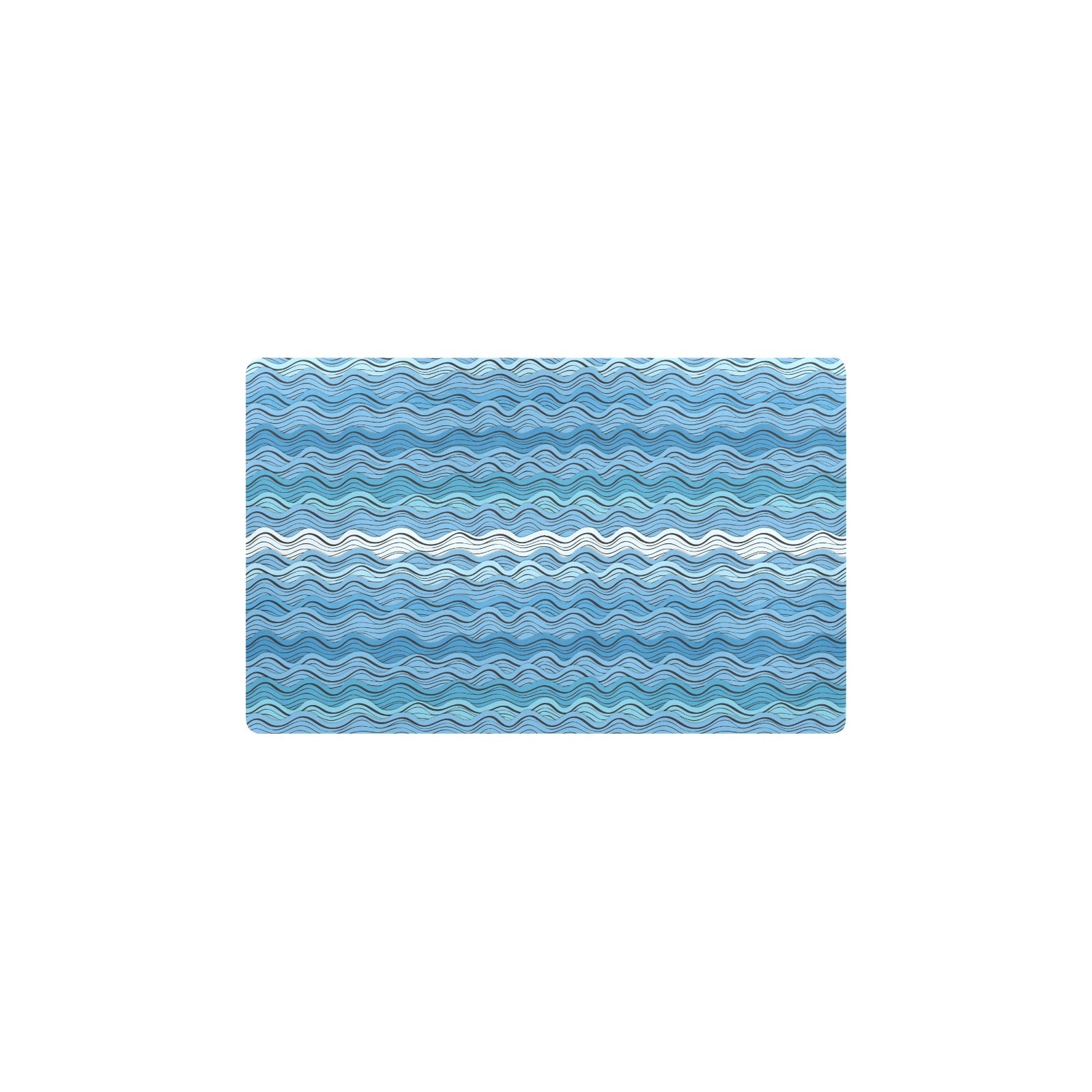 Wave Print Design LKS301 Kitchen Mat