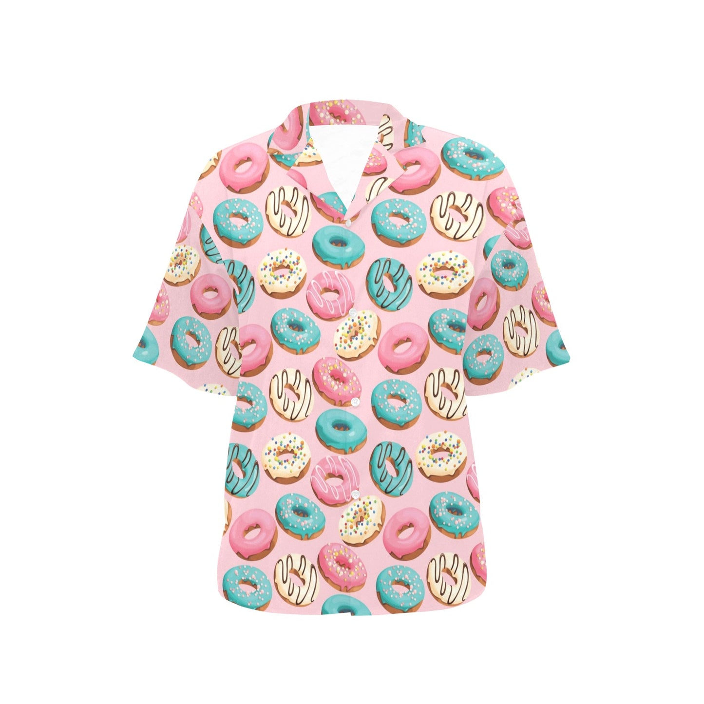 Donut Pattern Print Design DN06 Women's Hawaiian Shirt