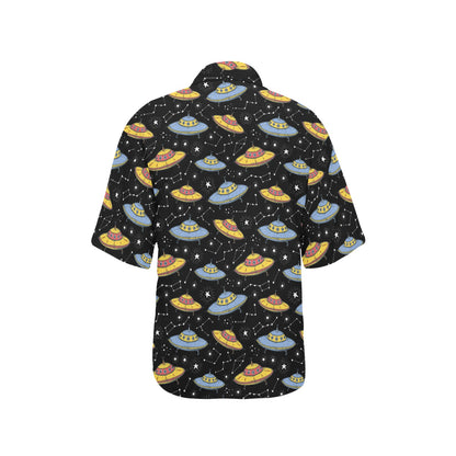 UFO Print Design LKS307 Women's Hawaiian Shirt