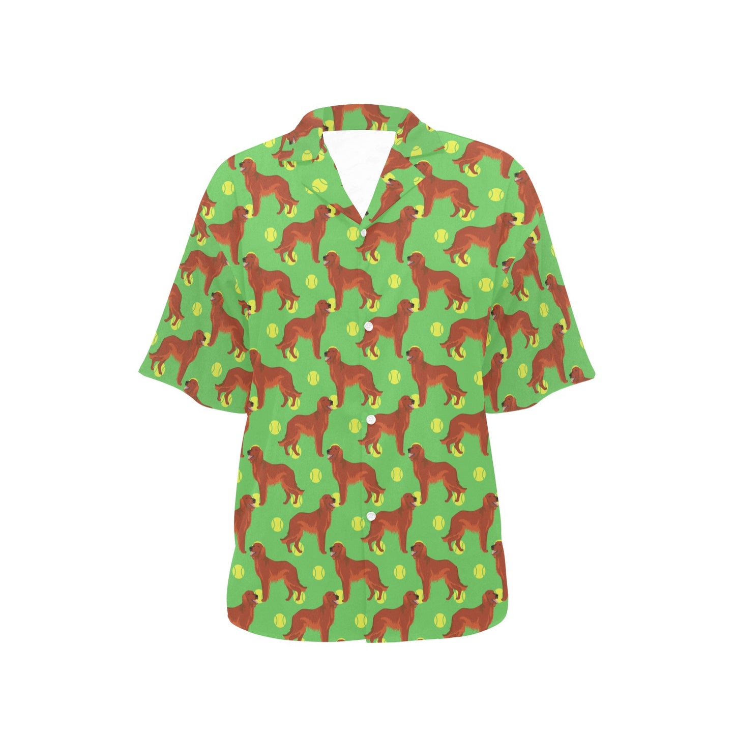 Setters Irish Print Design LKS302 Women's Hawaiian Shirt