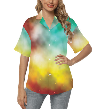 Nebula Pattern Print Design A04 Women's Hawaiian Shirt