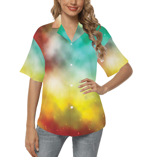 Nebula Pattern Print Design A04 Women's Hawaiian Shirt