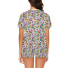 Sugar Skull Print Design LKS307 Women's Short Pajama Set