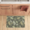 Fern Leave Green Print Pattern Kitchen Mat