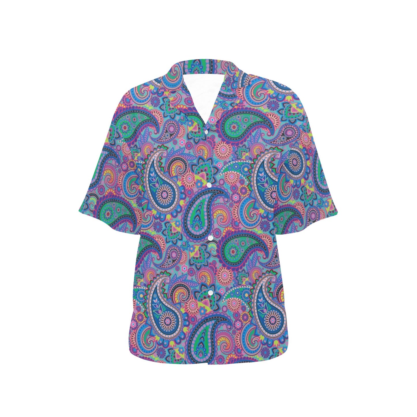 Paisley Colorful Pattern Print Design A02 Women's Hawaiian Shirt