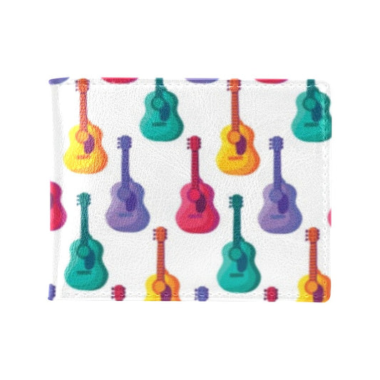 Acoustic Guitar Print Design LKS406 Men's ID Card Wallet