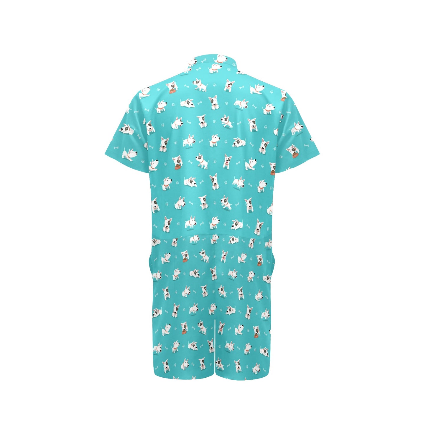 Bull Terriers Pattern Print Design 07 Men's Romper