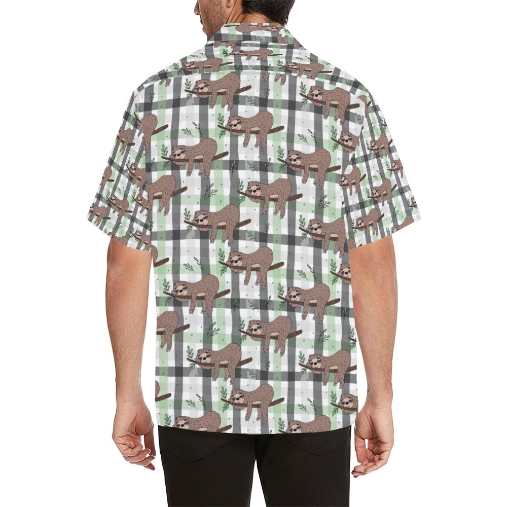 Sloth Print Design LKS301 Men's Hawaiian Shirt