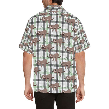 Sloth Print Design LKS301 Men's Hawaiian Shirt