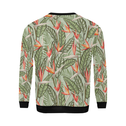 Bird Of Paradise Pattern Print Design BOP08 Men Long Sleeve Sweatshirt