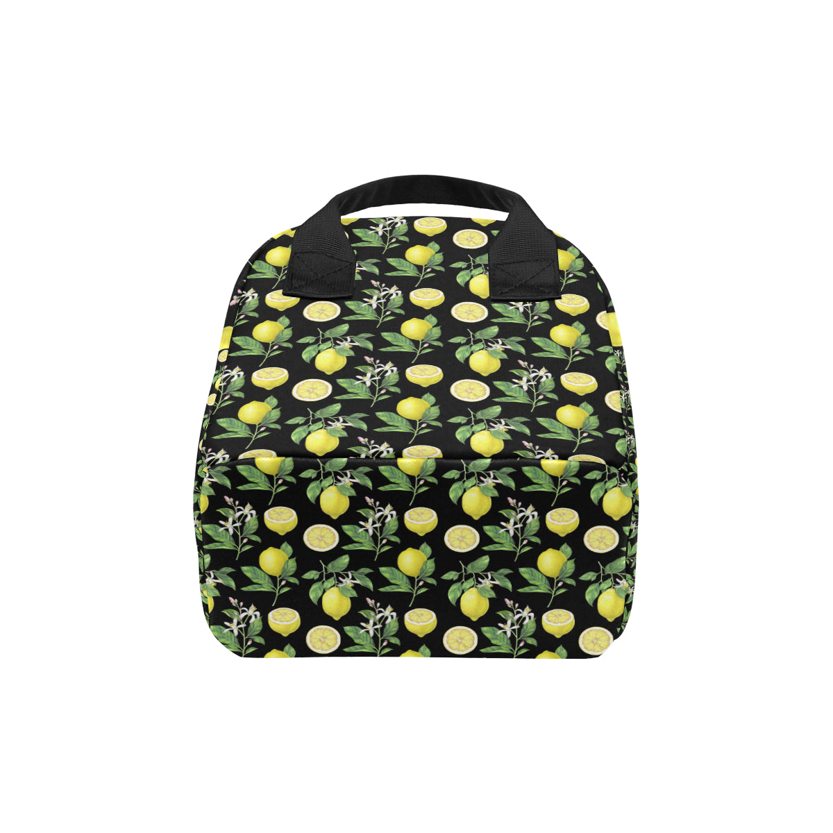 Lemon Pattern Print Design LM02 Insulated Lunch Bag