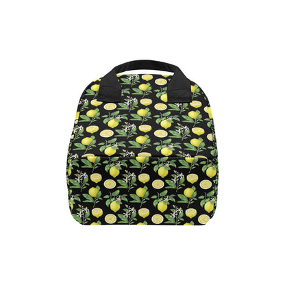 Lemon Pattern Print Design LM02 Insulated Lunch Bag