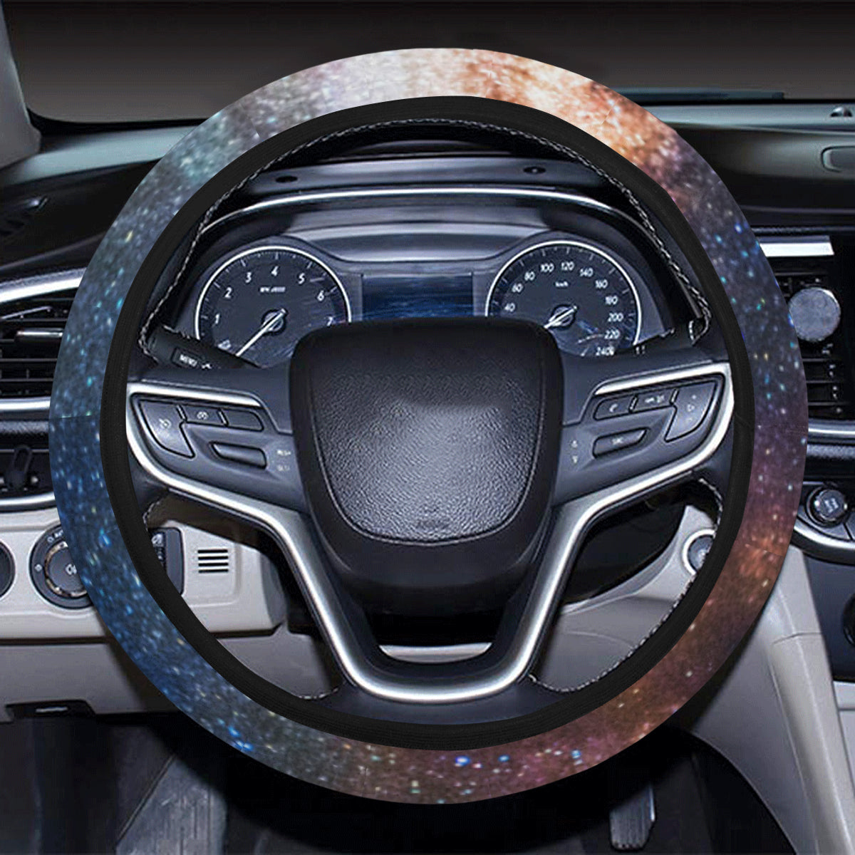 Celestial Milky way Galaxy Steering Wheel Cover with Elastic Edge