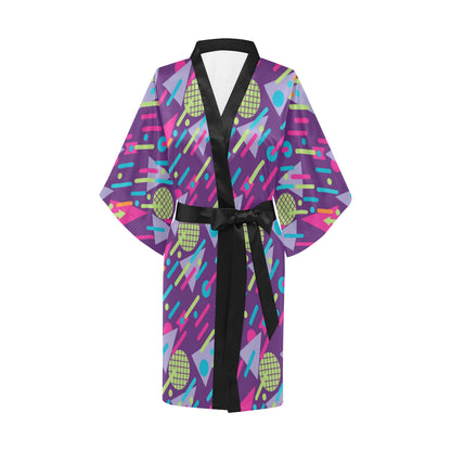 90s Pattern Print Design 4 Women's Short Kimono