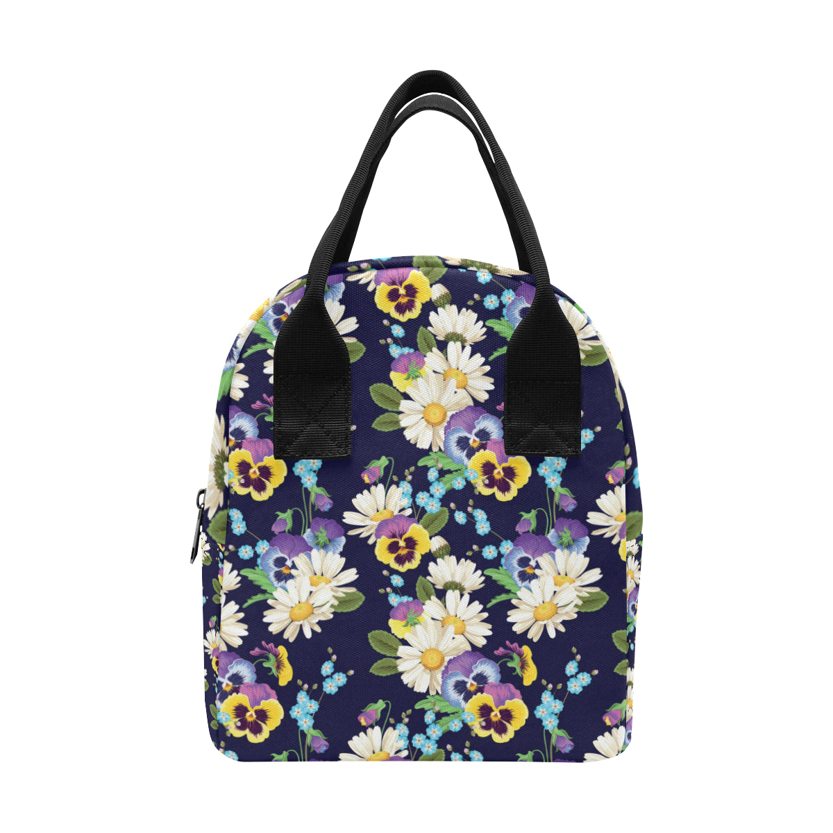 Pansy Pattern Print Design PS03 Insulated Lunch Bag