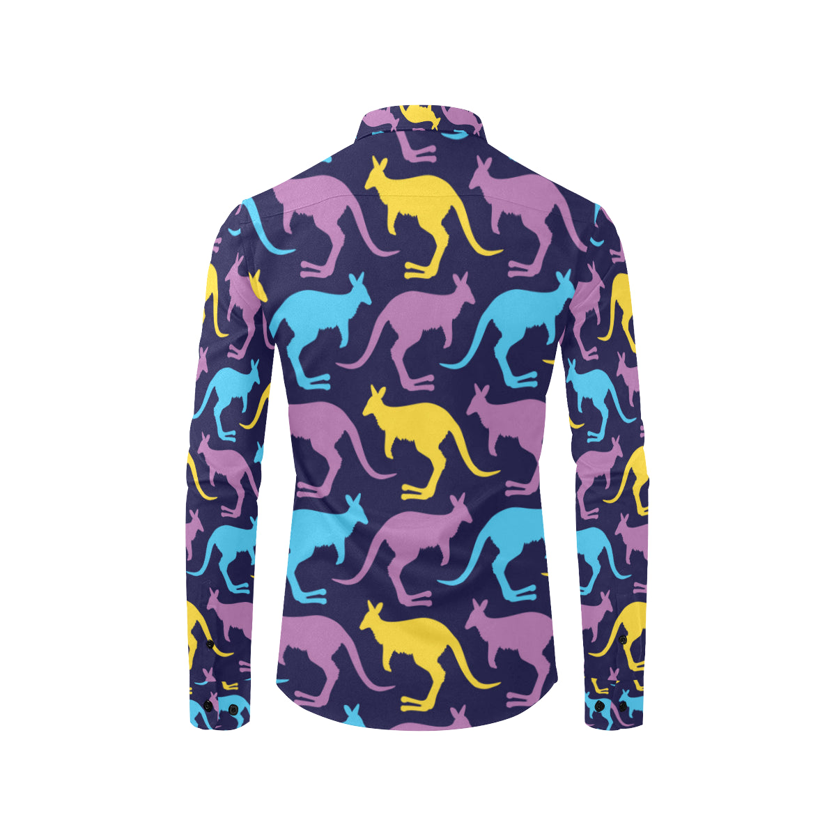 Kangaroos Pattern Print Design 02 Men's Long Sleeve Shirt