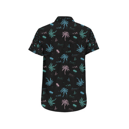 Aloha Hawaii Pattern Print Design 03 Men's Short Sleeve Button Up Shirt