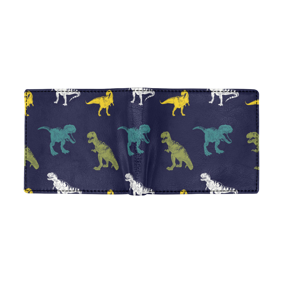 T Rex Pattern Print Design A07 Men's ID Card Wallet