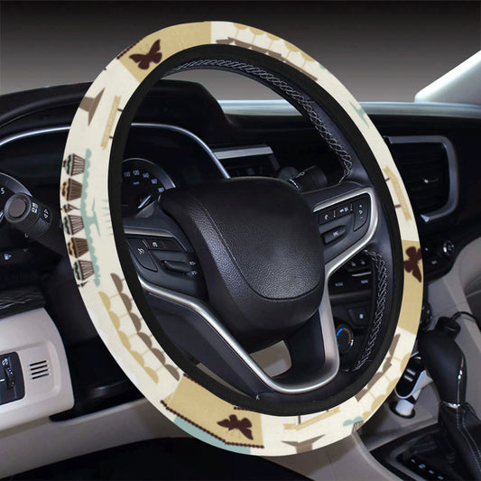 Cake Pattern Print Design 02 Steering Wheel Cover with Elastic Edge