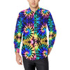 Tie Dye Rainbow Design Print Men's Long Sleeve Shirt