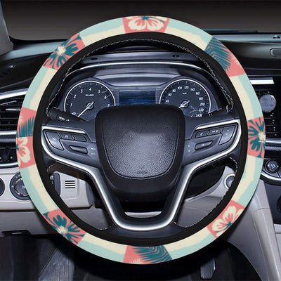 Aloha Hawaii Surfboard Pattern Print Design 02 Steering Wheel Cover with Elastic Edge