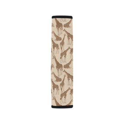 Giraffe Pattern Design Print Car Seat Belt Cover