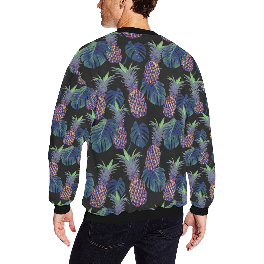 Pineapple Pattern Print Design PP04 Men Long Sleeve Sweatshirt