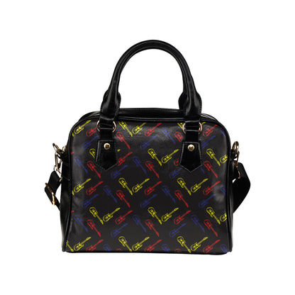 Electric Guitar Pattern Print Design 03 Shoulder Handbag